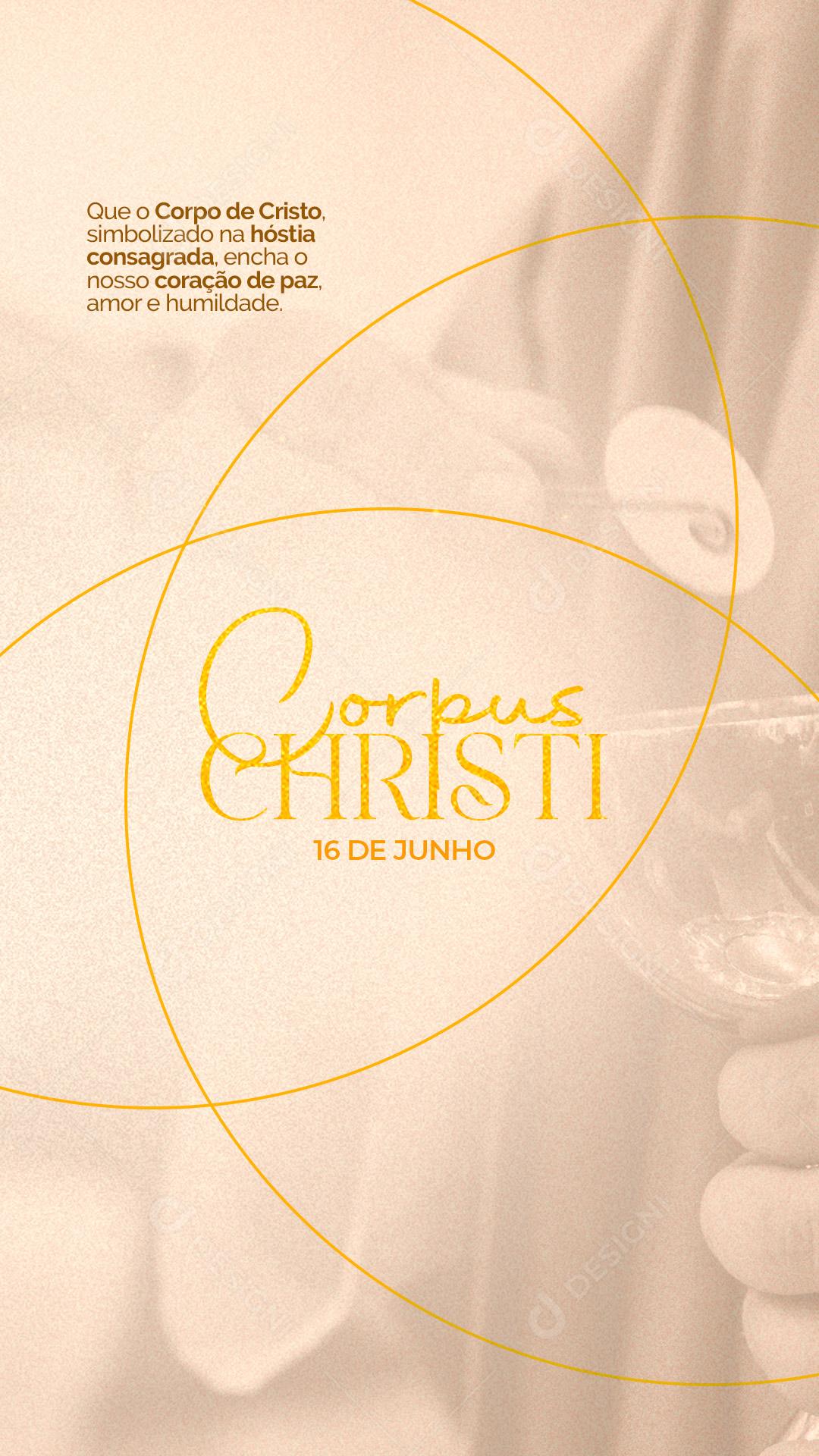 Corpus Christi 16 de Junho Eucaristia Social Media PSD Editável