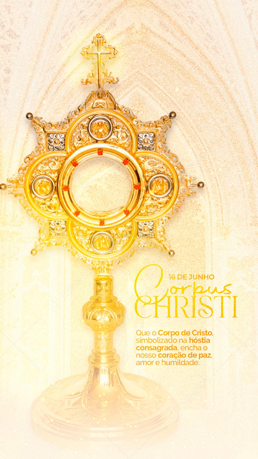 Story Corpus Christi 16 de Junho Social Media PSD Editável