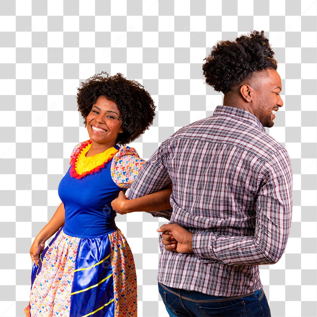 Lindo casal dançando em festa junina