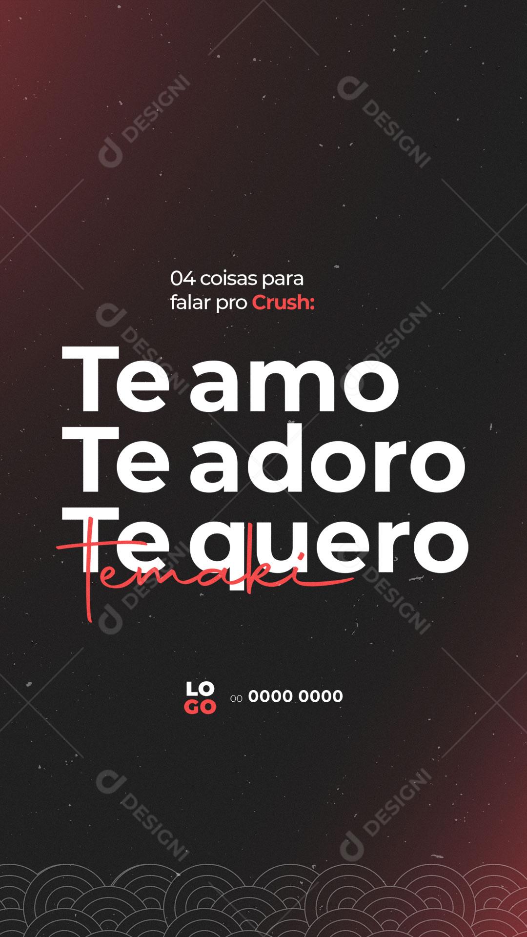 Restaurante Comida Japonesa Temaki Social Media PSD Editável