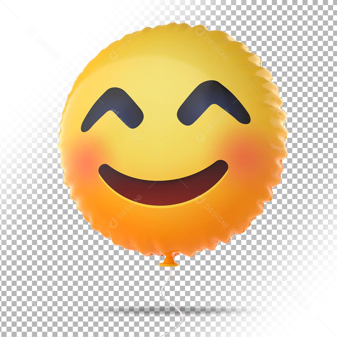 Elemento 3D Emoji Feliz Para Composição PSD