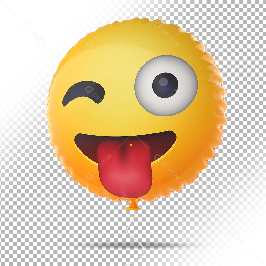 Elemento 3D Emoji Feliz Para Composição PSD