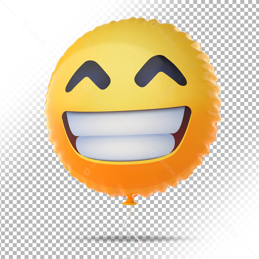 Elemento 3D Emoji Feliz Para Composição PSD