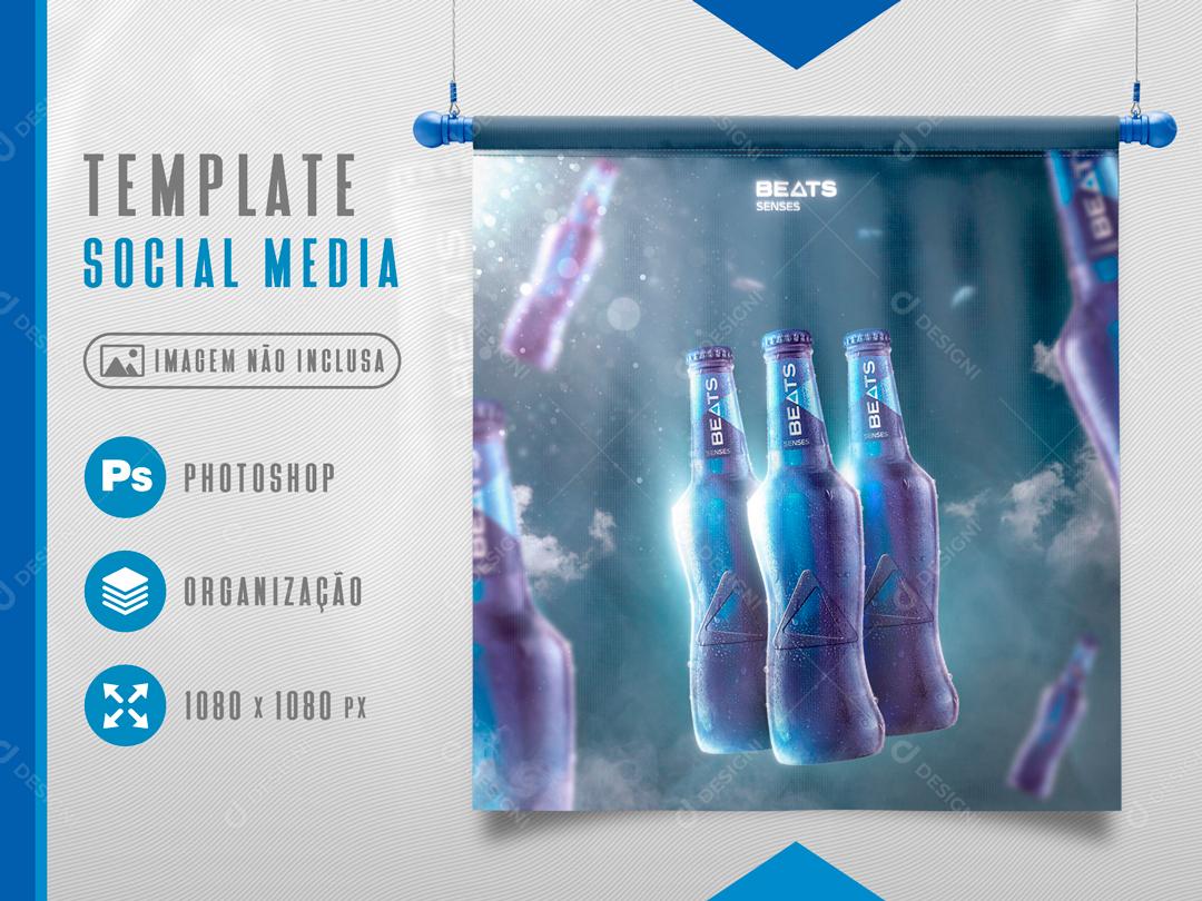 Social Media Cerveja Beats Senses PSD Editável