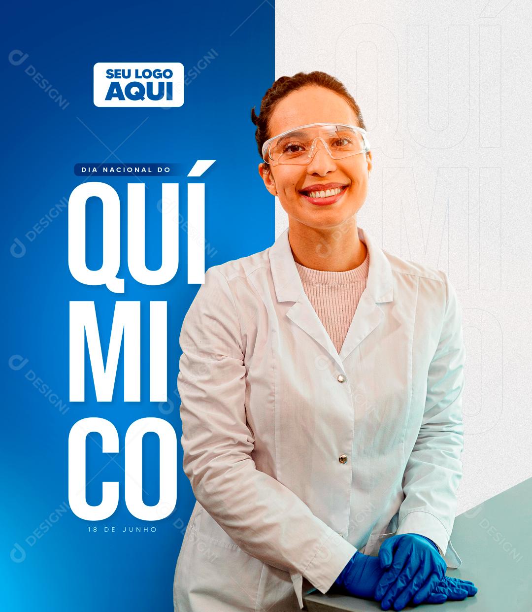 Parabéns Químicos 18 De Junho Data Comemorativa Social Media PSD Editável