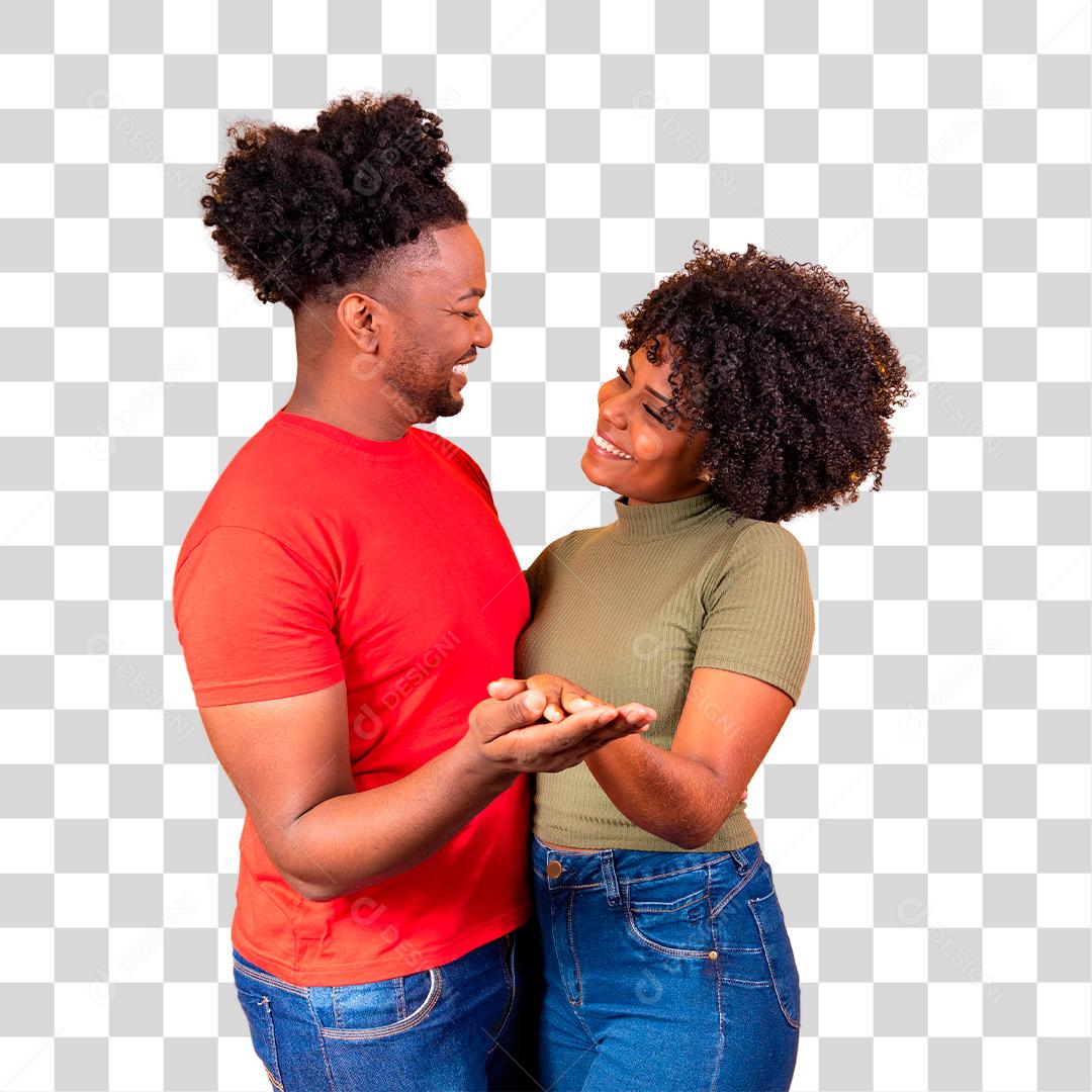 Casal negro apaixonado dançando