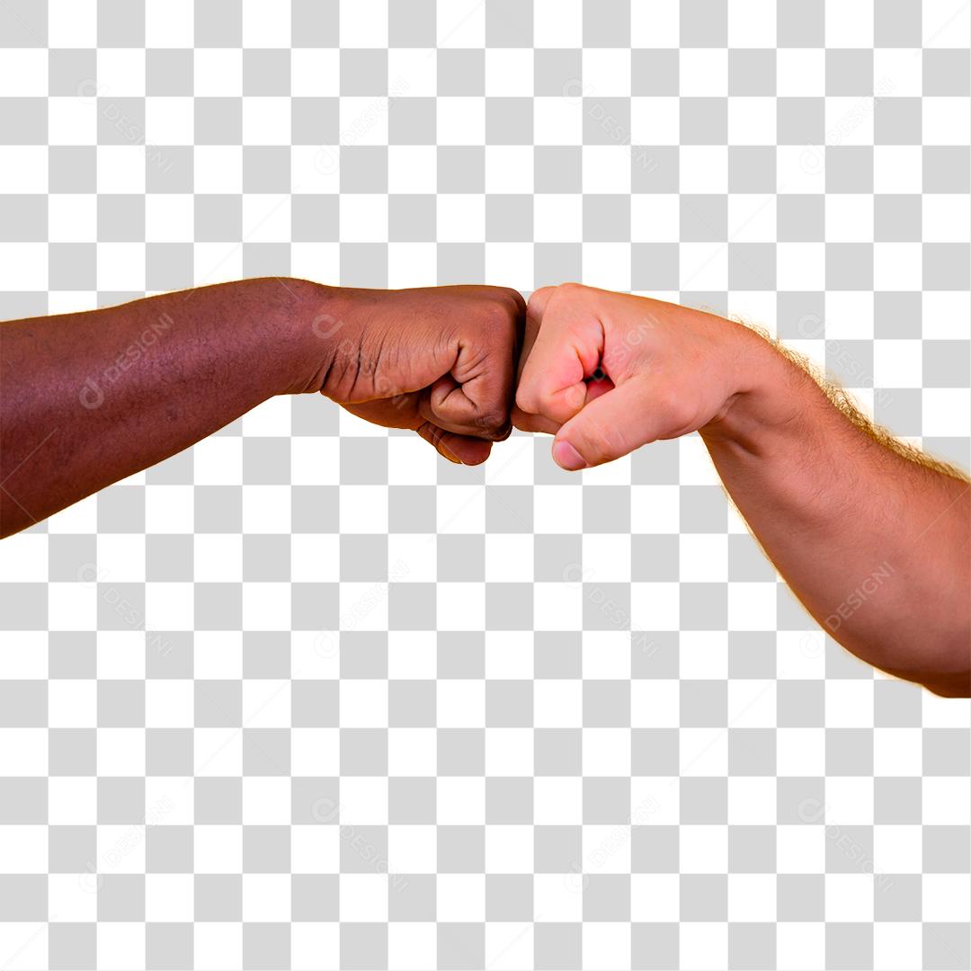 Aperto de mãos dadas juntos conceito de racismo