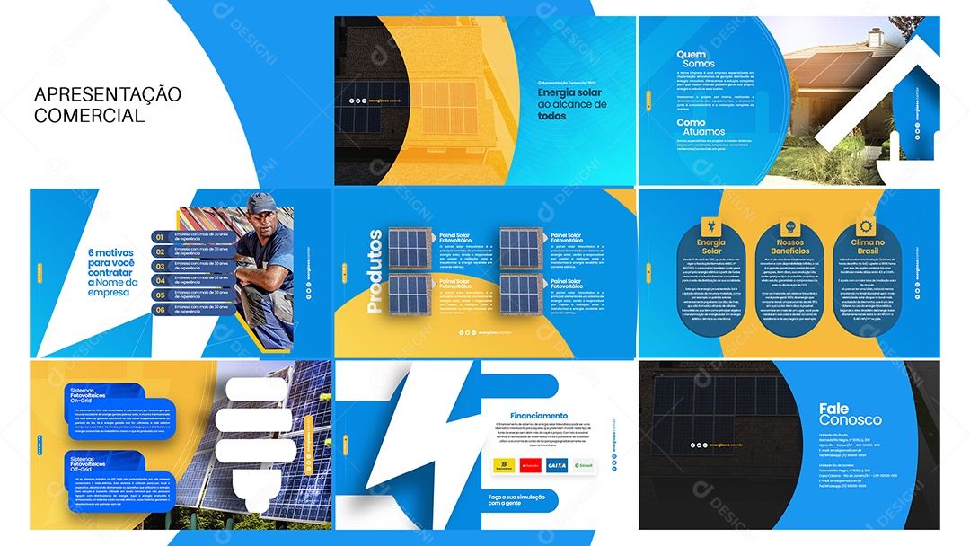 Apresentação Comercial Energia Solar PSD Editável