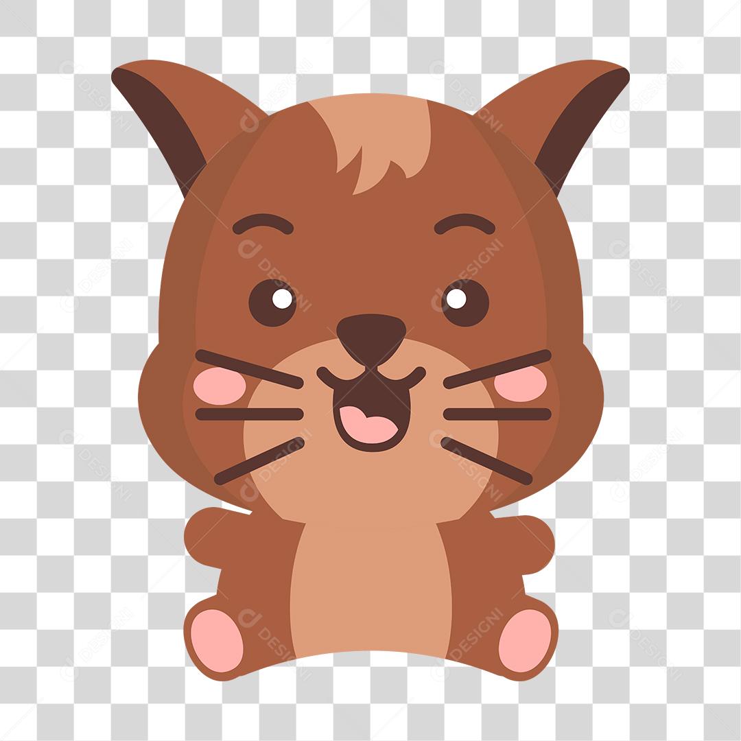 Desenho de filhote de gato felino PNG Transparente