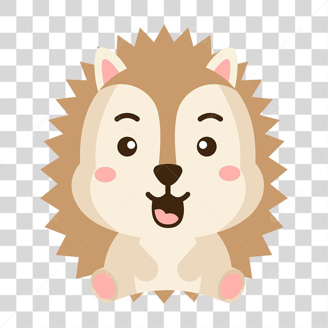 Desenho de filhote de Porco-espinho PNG Transparente