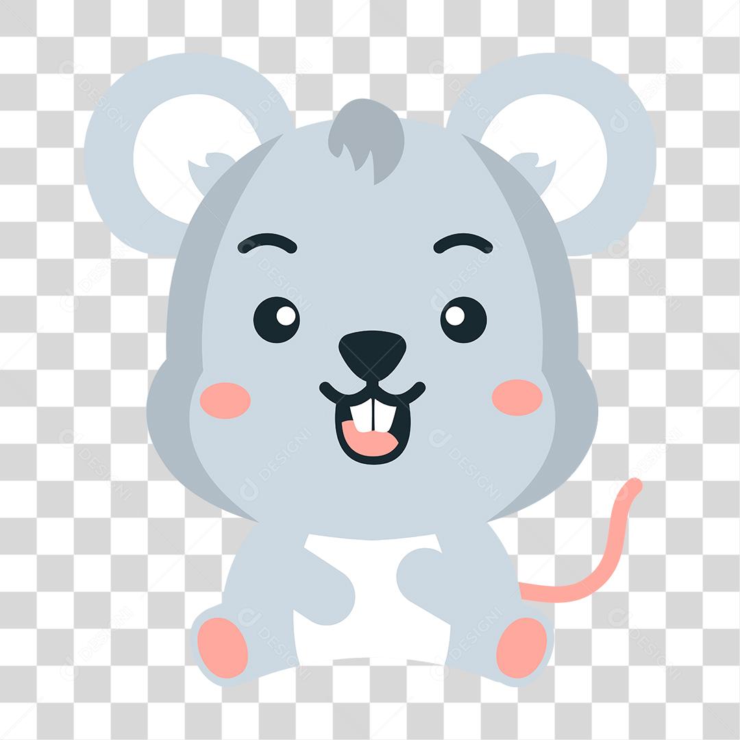 Desenho de filhote de rato PNG Transparente