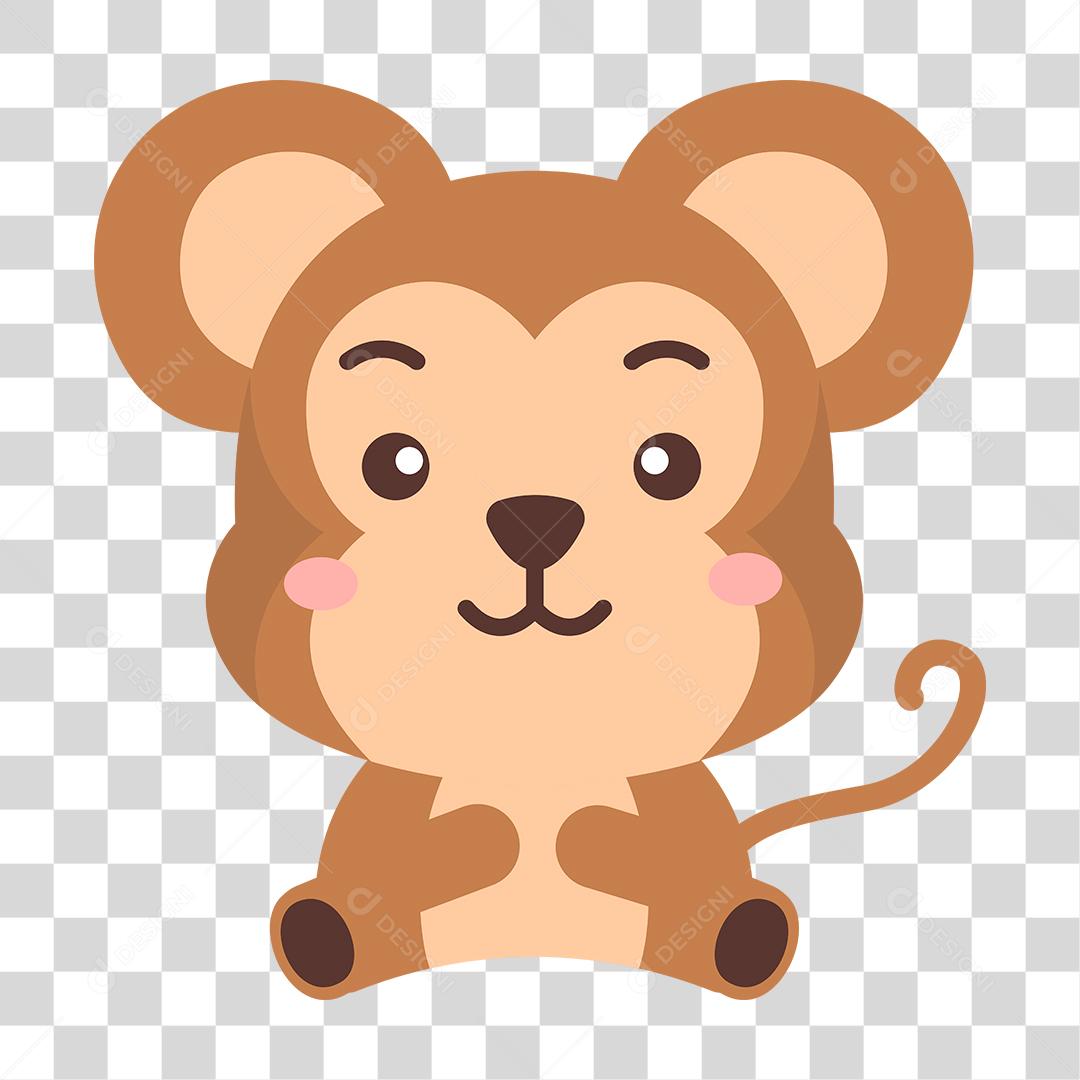 Desenho de filhote de macaco da selva de PNG Transparente