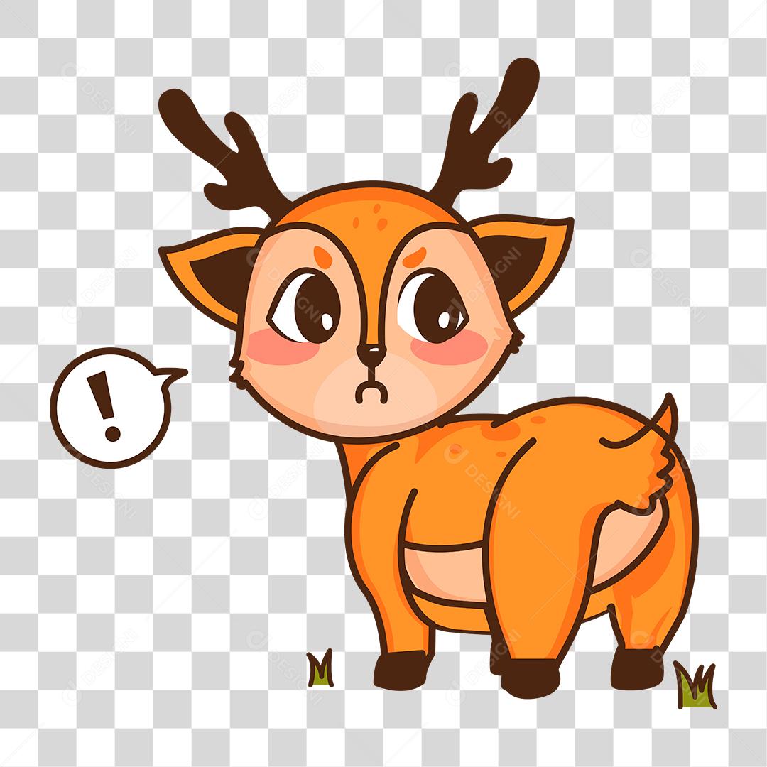 Desenho de filhote de cervo PNG Transparente