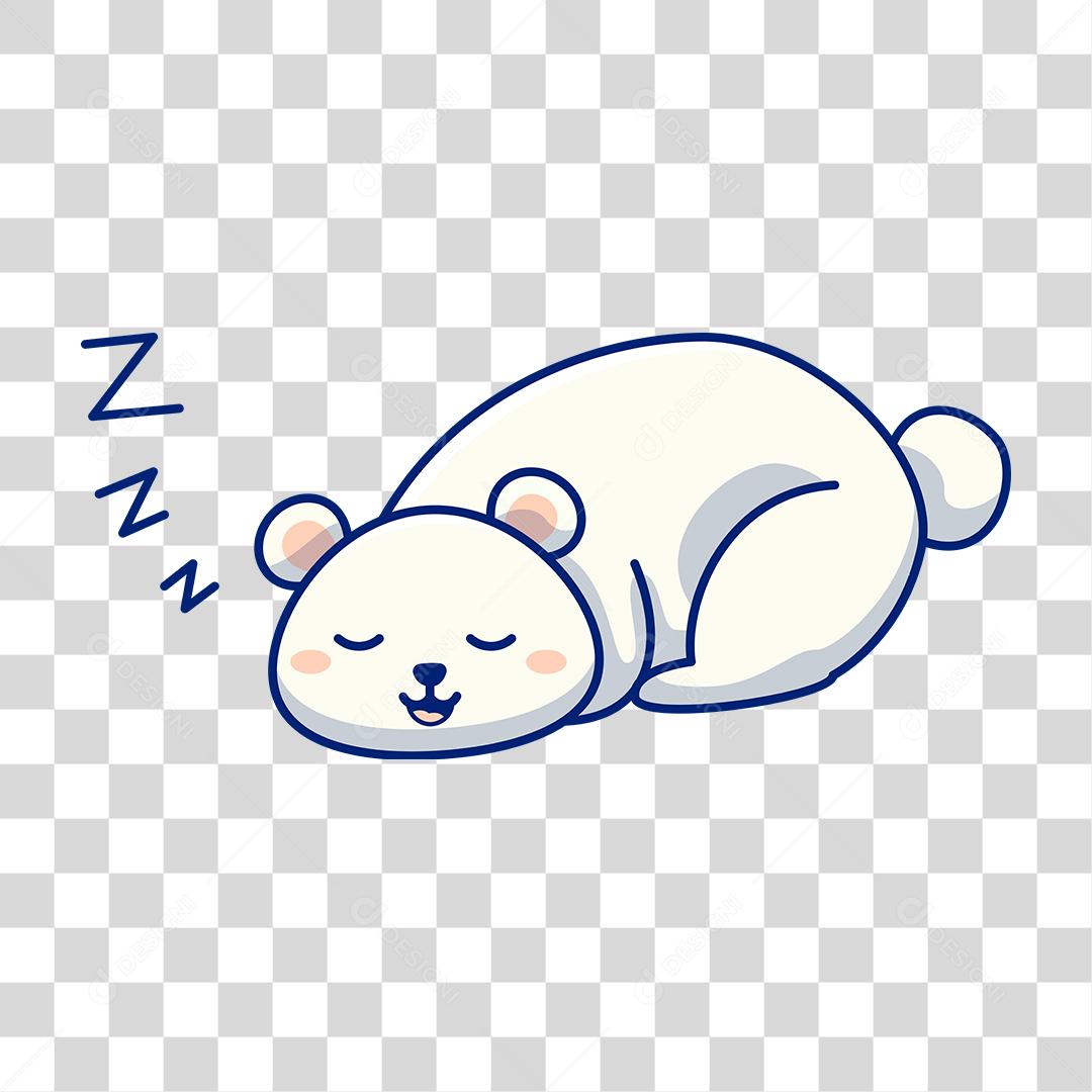 Desenho de ur deitado dormindo PNG Transparente