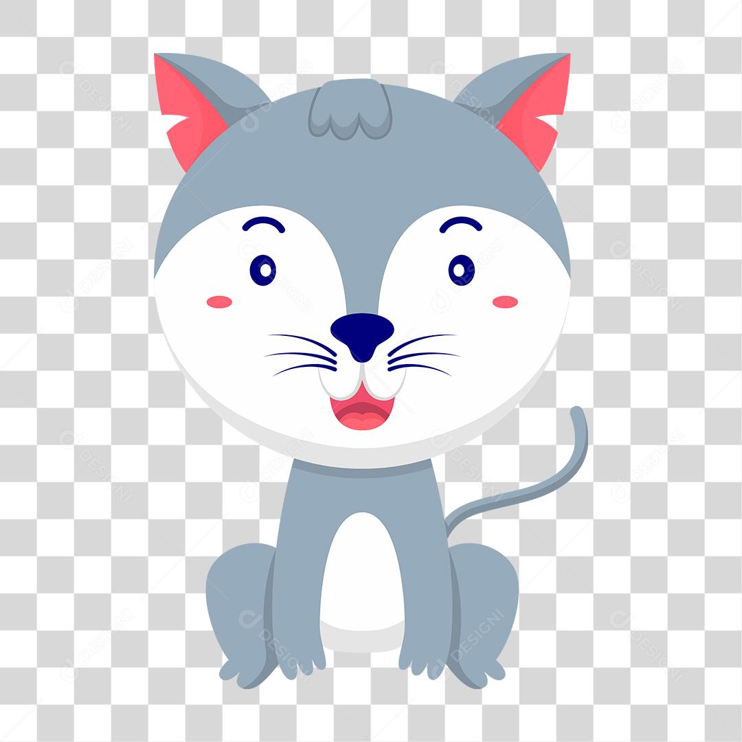 Desenho de filhote de gato felino PNG Transparente