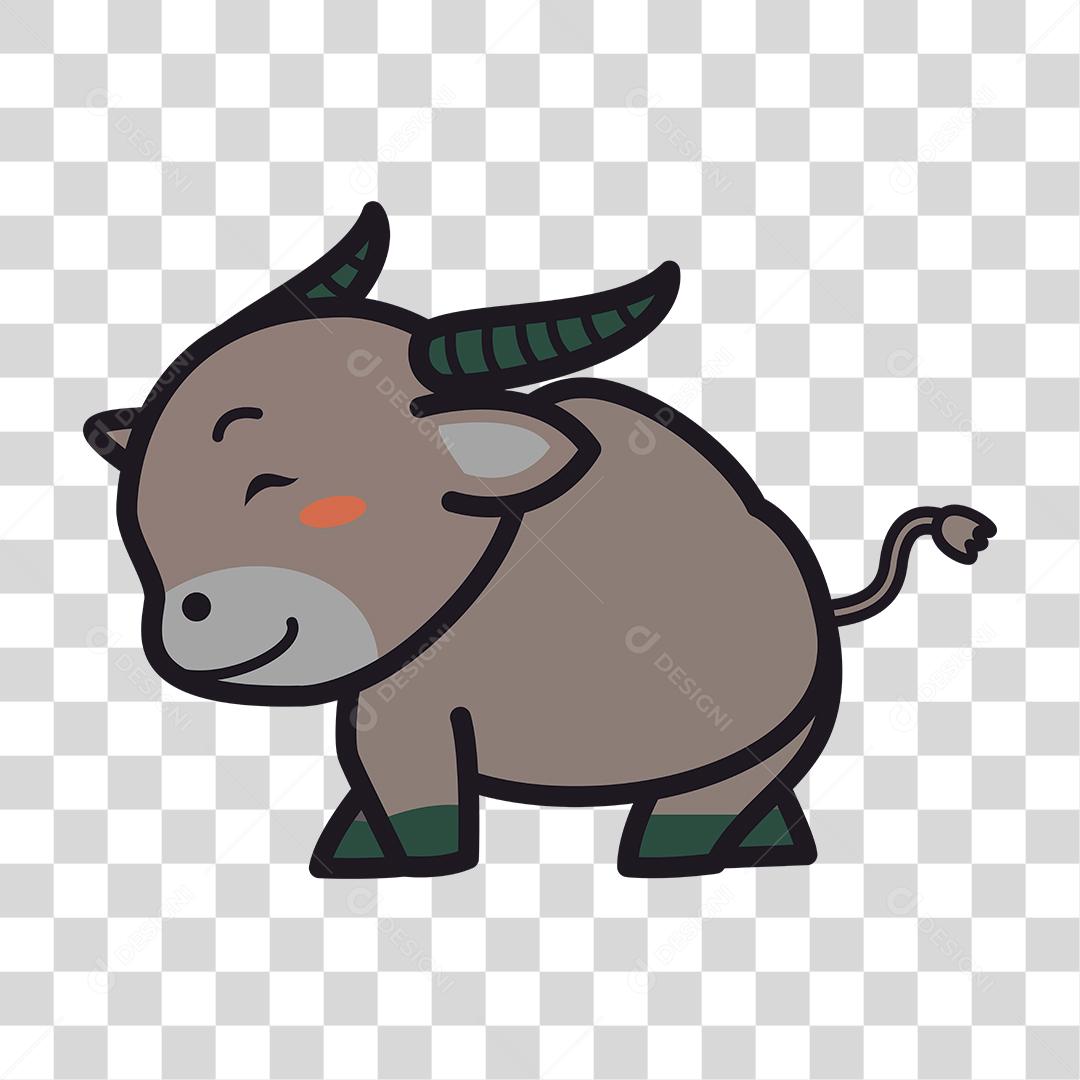 Desenho de filhote de touro PNG Transparente