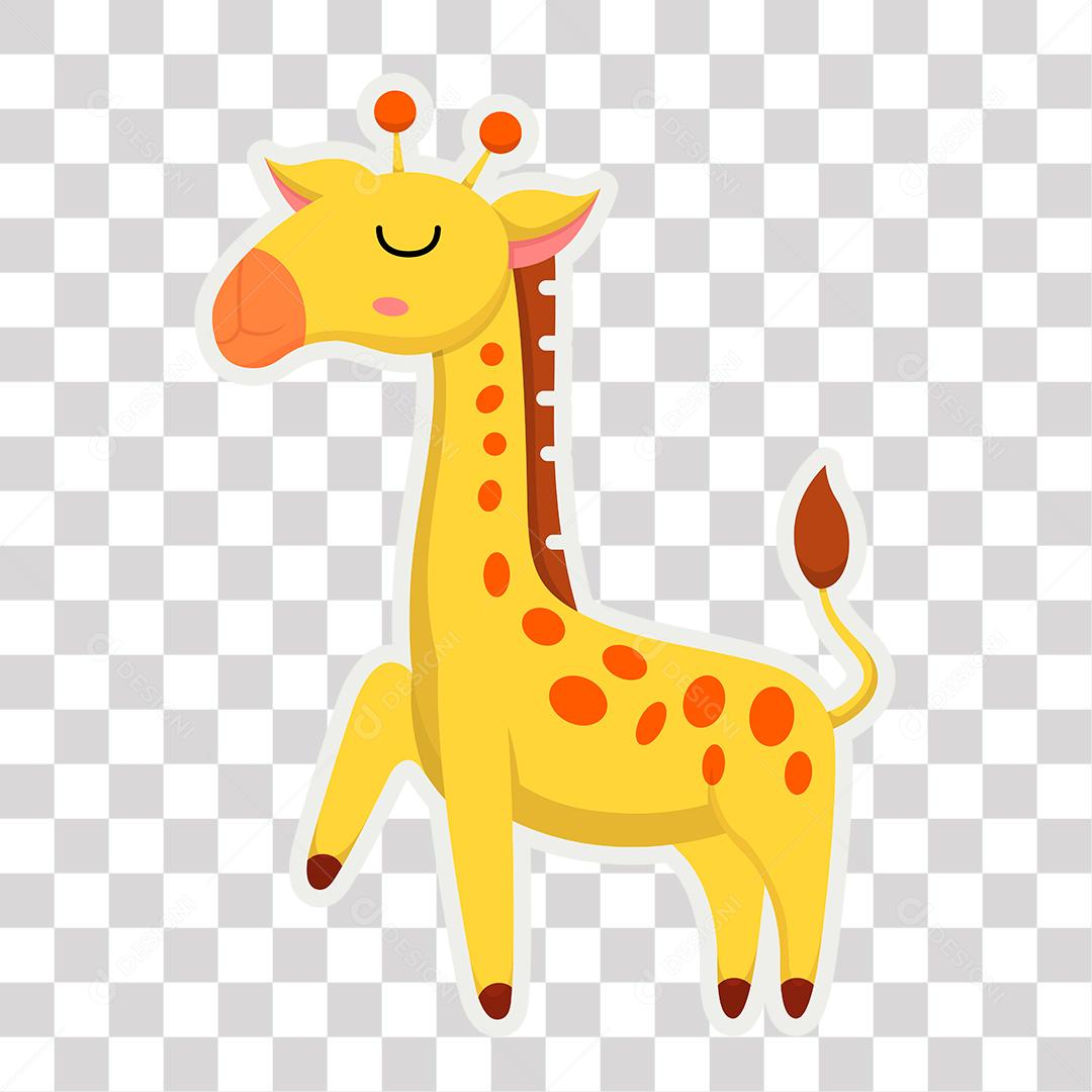 Desenho de filhote de Girafa