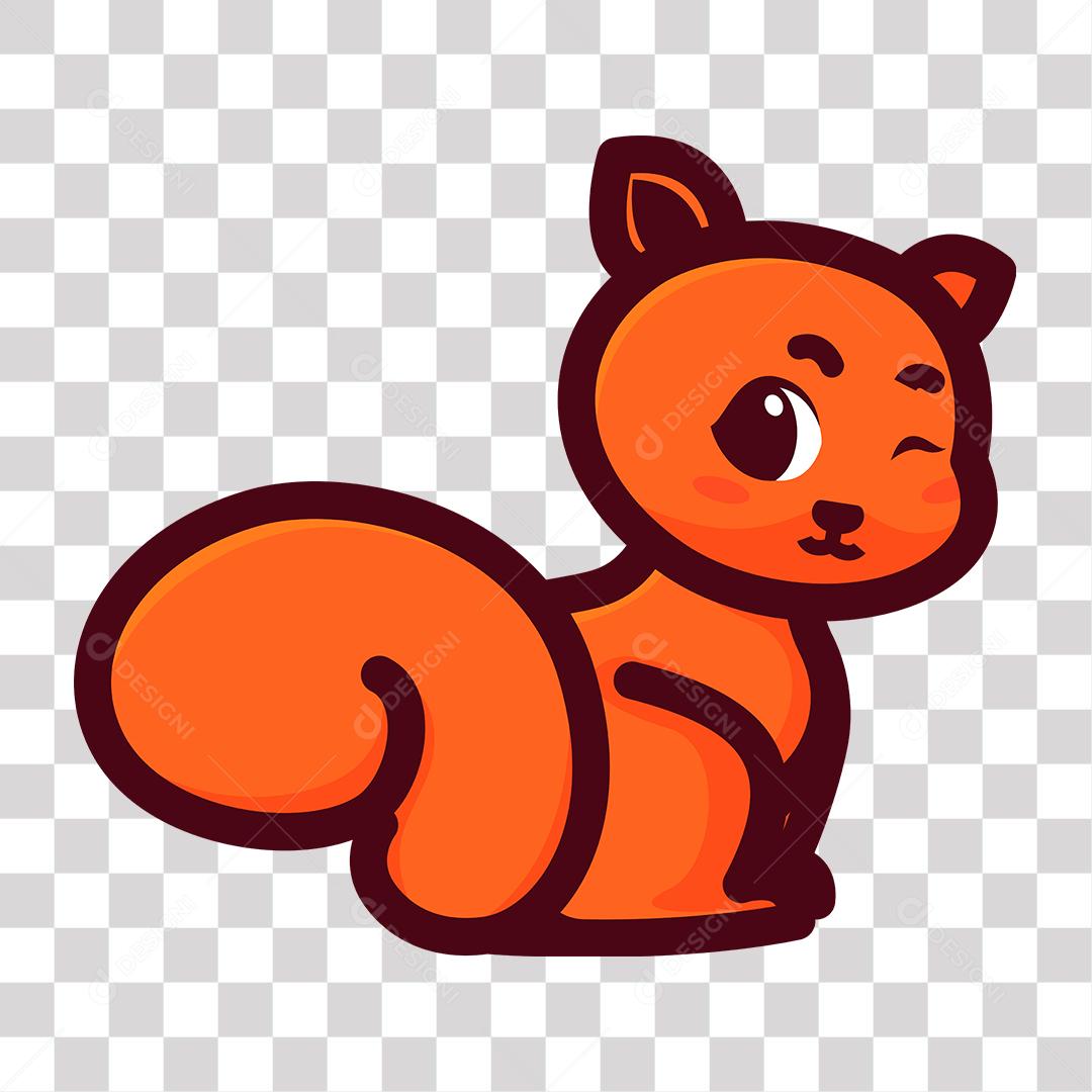 Desenho de filhote de Esquilo