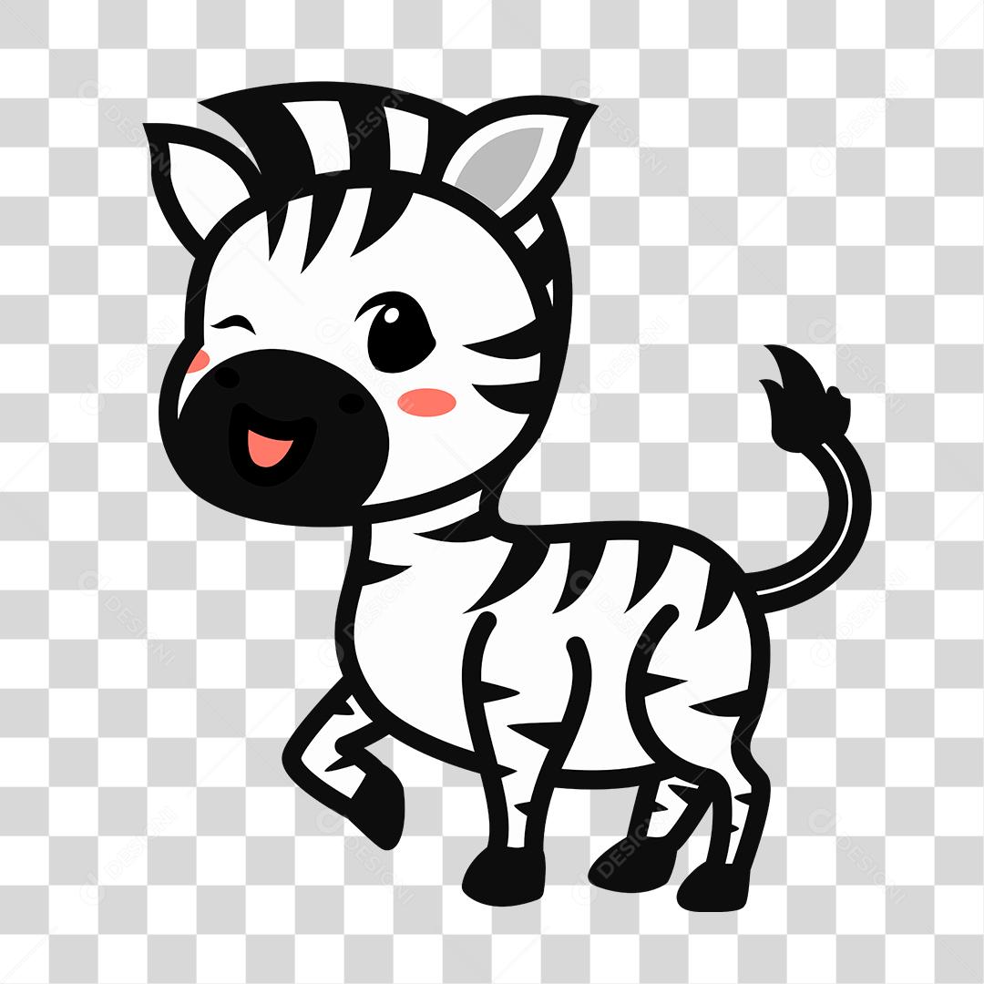 Desenho de zebra filhote