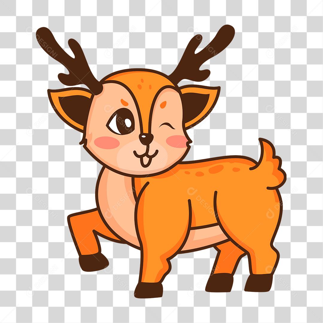 Desenho de filhote cervo