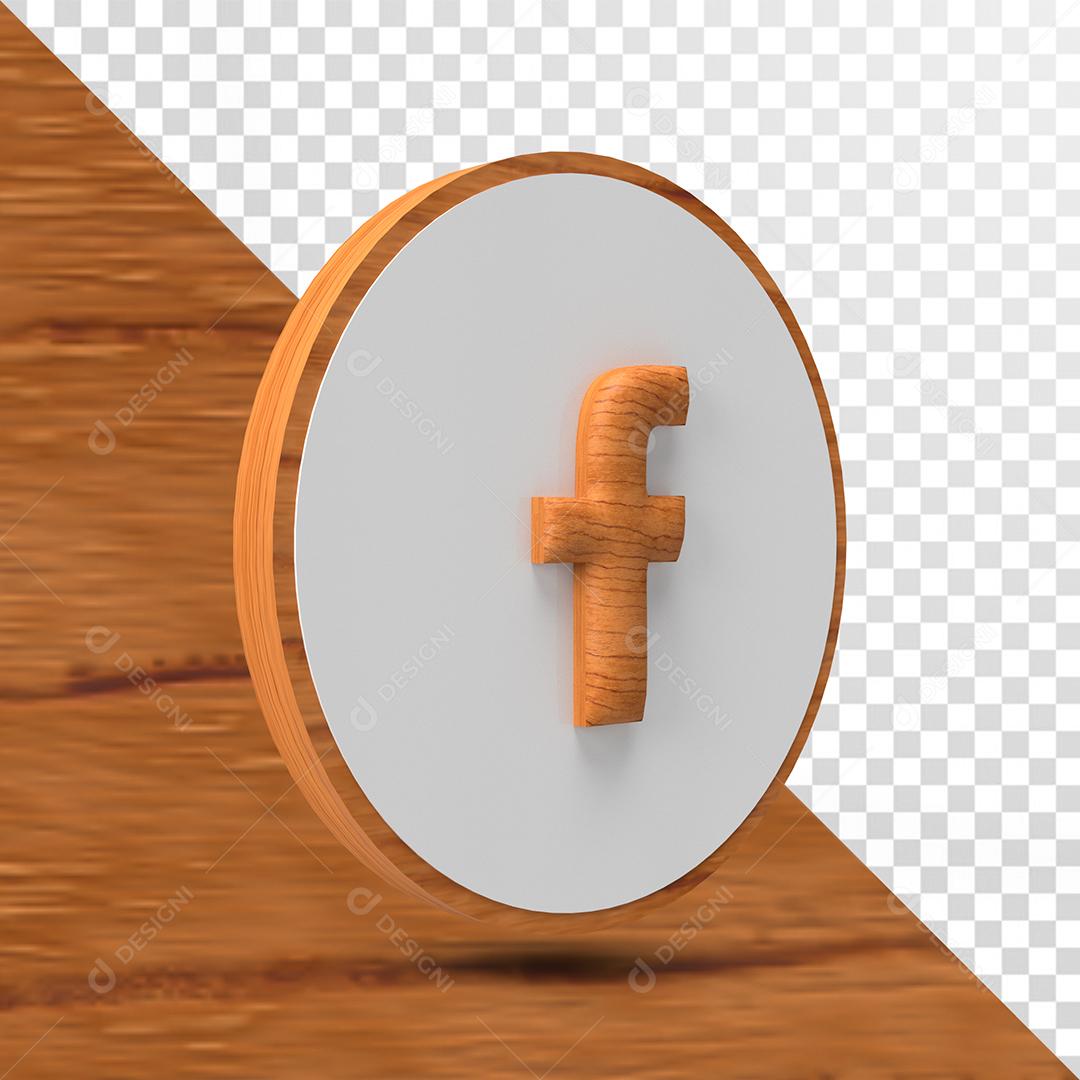Facebook Ícone 3D Para Composição PSD