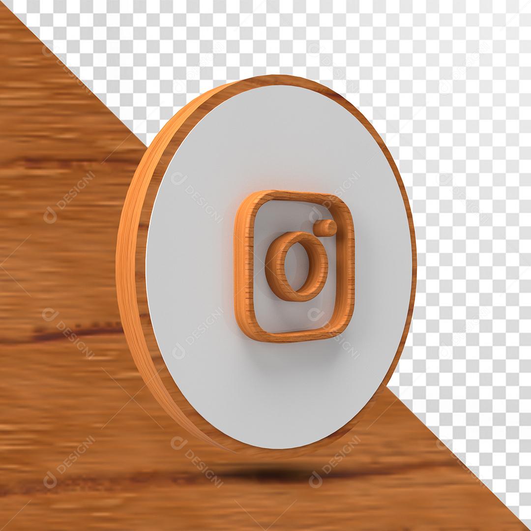 Instagram Ícone 3D Para Composição PSD