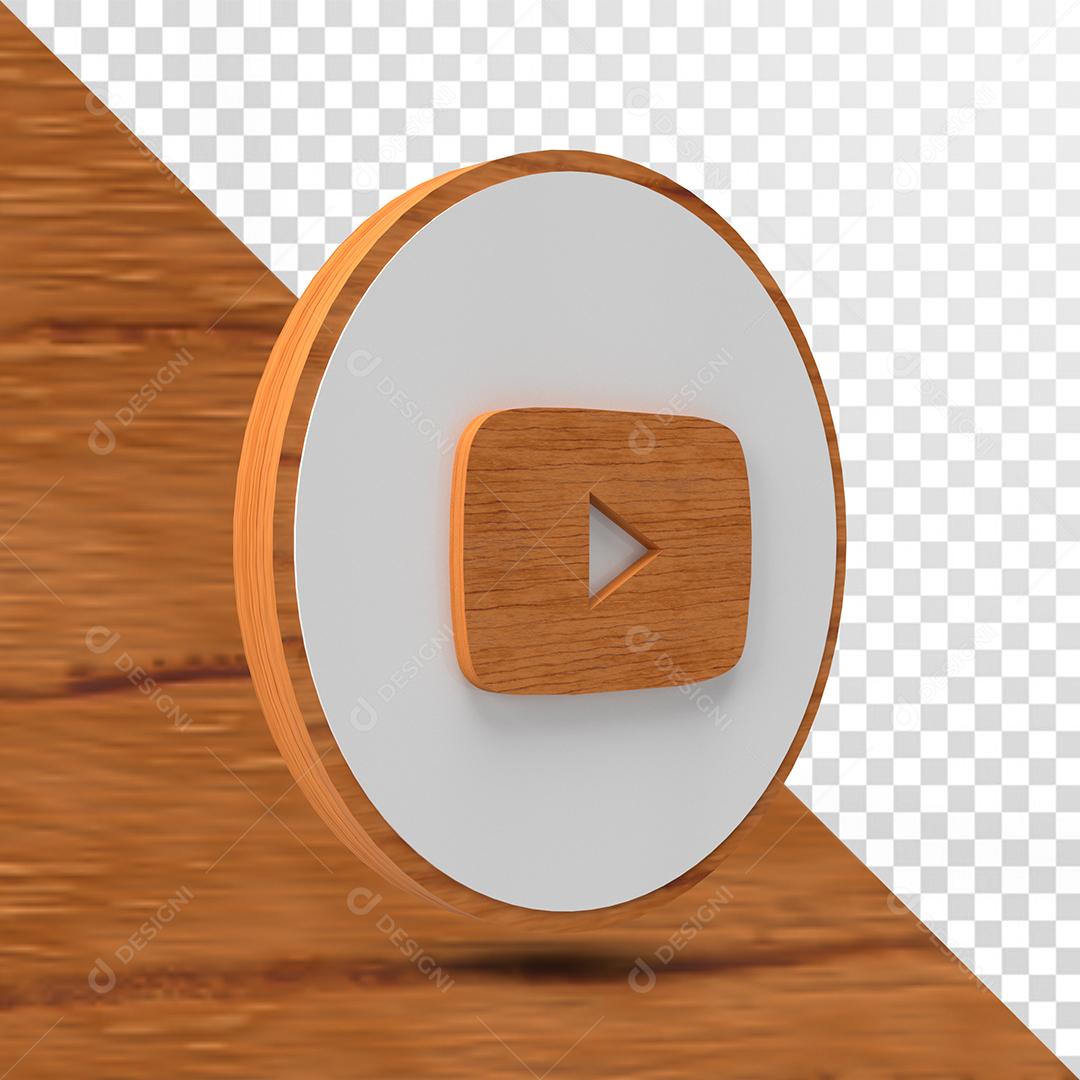 Youtube Ícone 3D Para Composição PSD