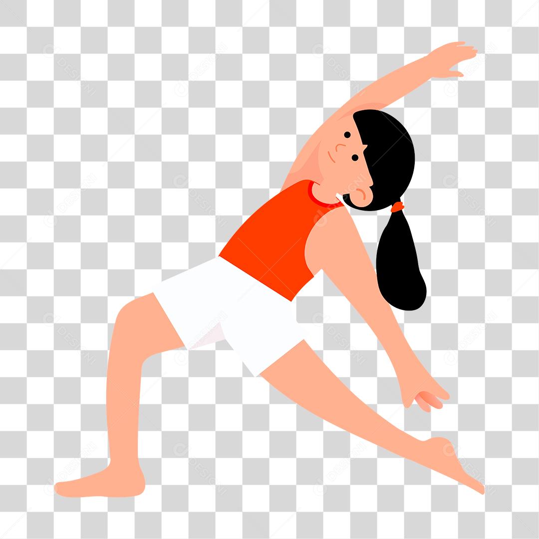 Desenho de mulher fazendo ioga