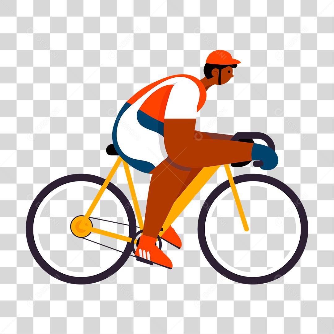 Desenho de homem ciclista