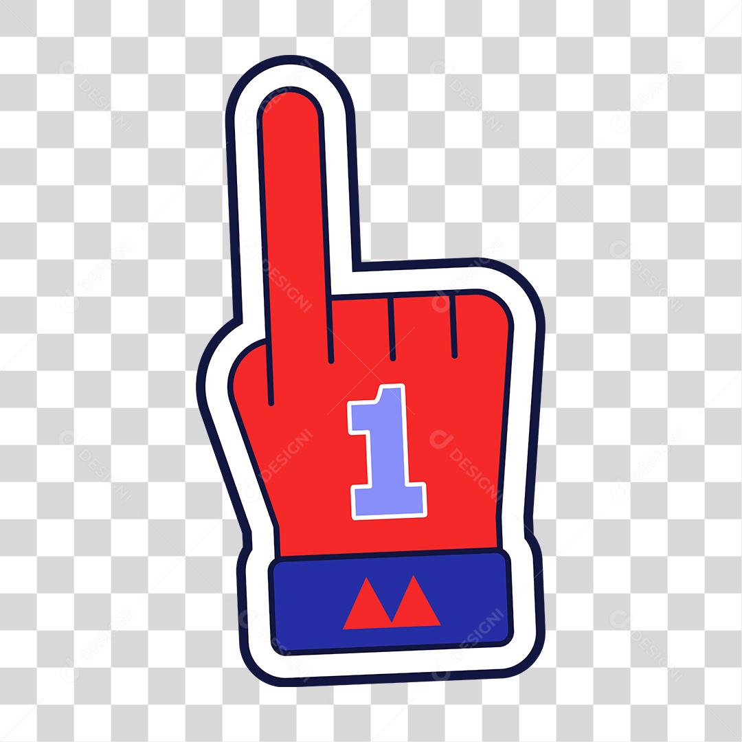 Desenho de homem luva primeiro lugar