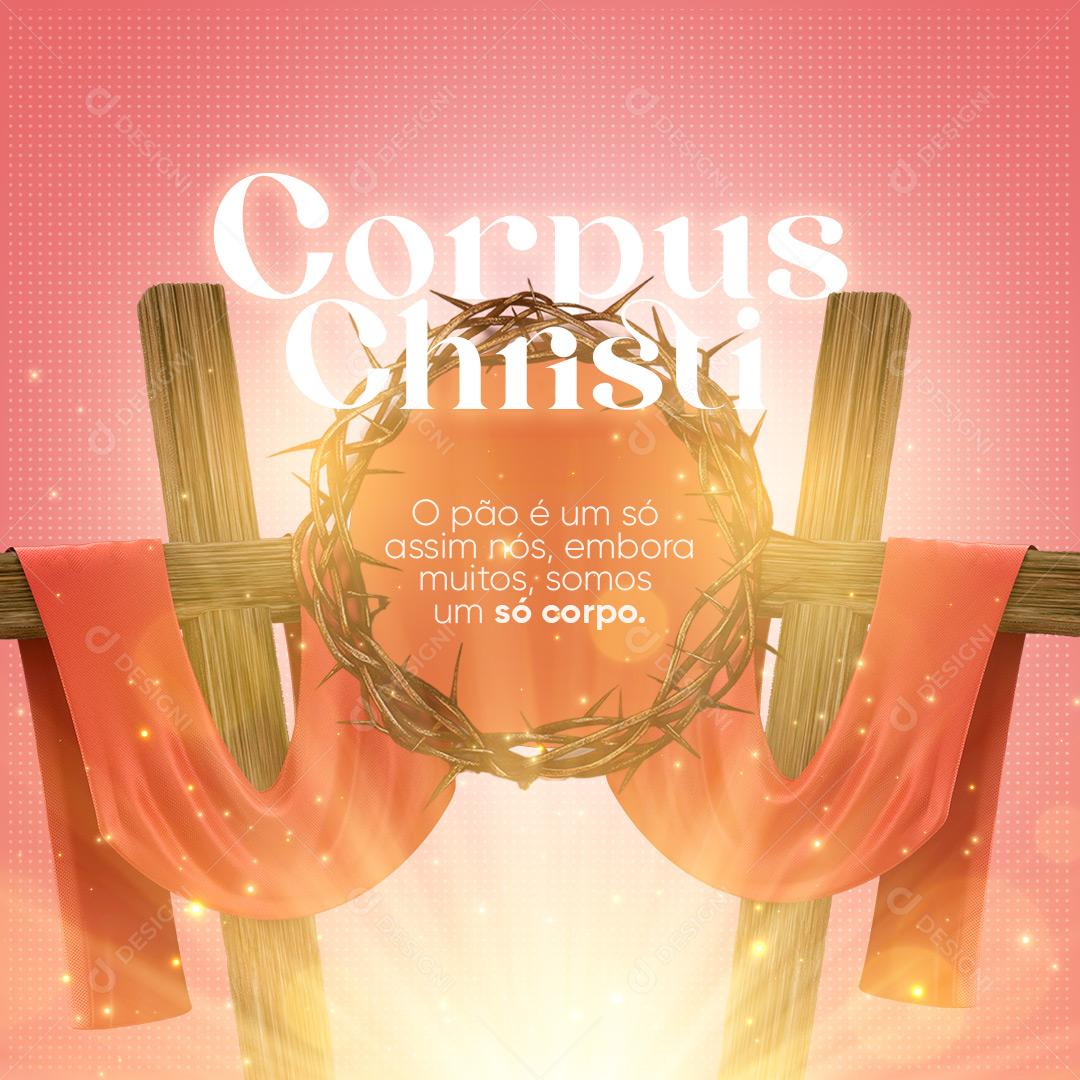 Corpus Christi 16 de Junho Eucaristia Social Media PSD Editável