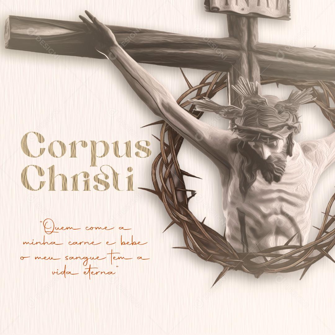 Social Media Corpus Christi 16 de Junho Amor e Humildade Social Media PSD Editável