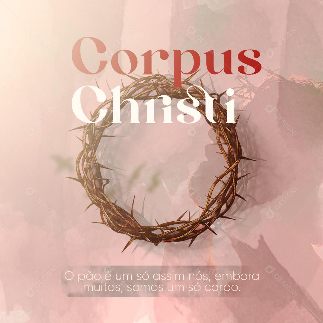 Corpus Christi Corpo de Cristo Simbolizado na Hóstia Consagrada Media PSD Editável