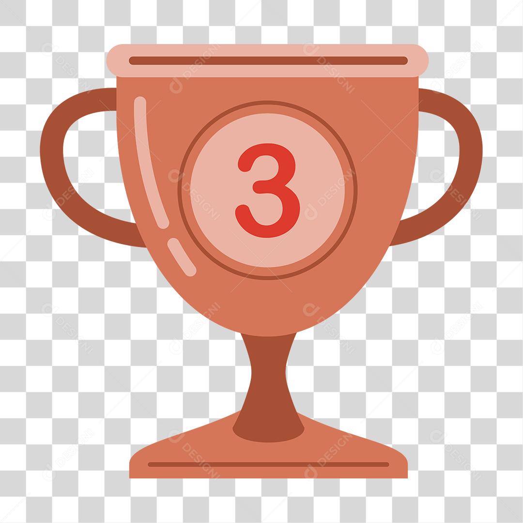 desenho de trofeu terceiro lugar