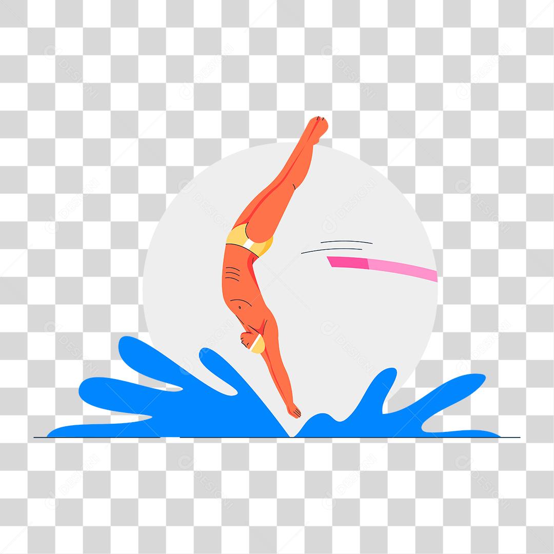 Desenho de pessoa praticando esporte PNG Transparente