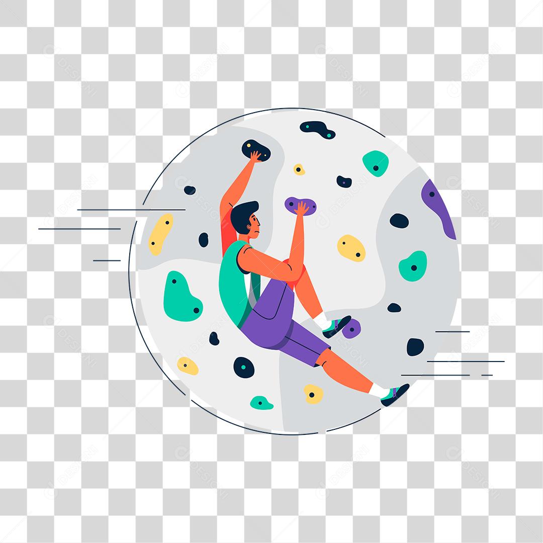 Desenho de pessoa praticando esporte PNG Transparente