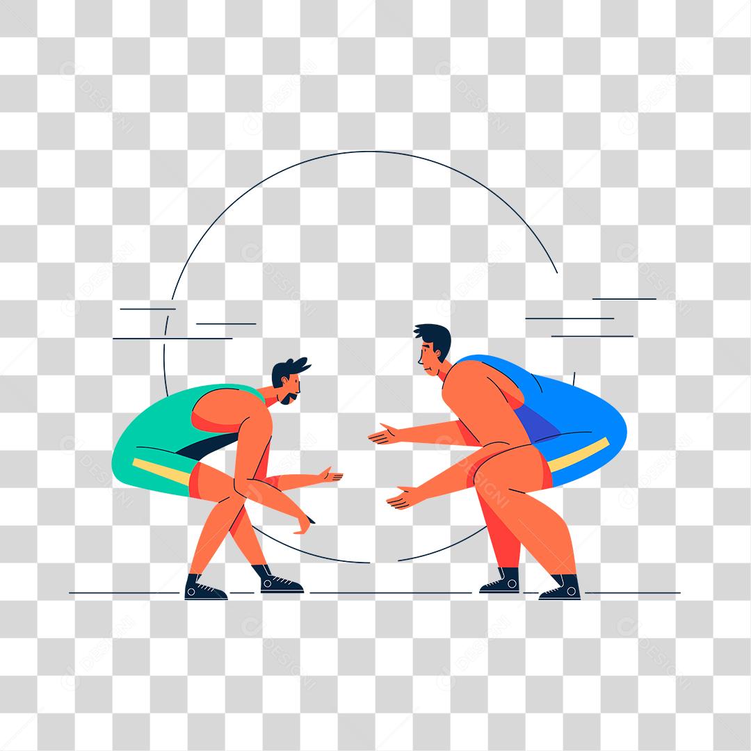 Desenho de pessoa praticando esporte PNG Transparente