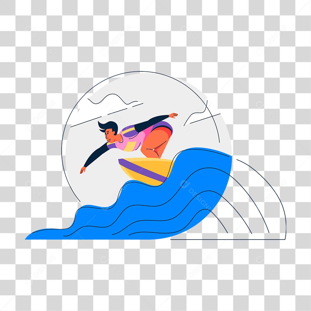 Desenho de pessoa praticando esporte PNG Transparente