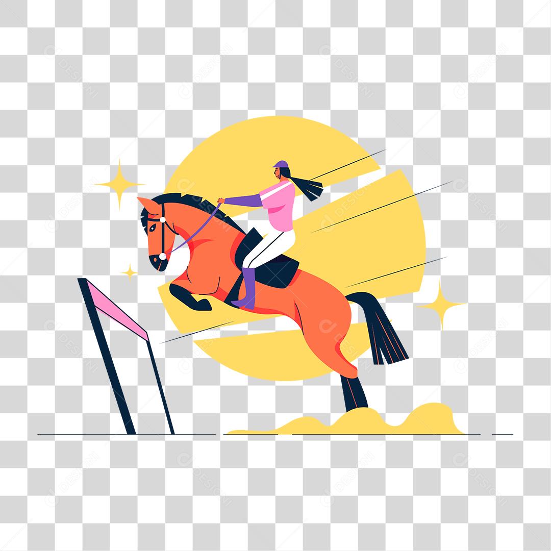 Desenho de pessoa praticando esporte PNG Transparente