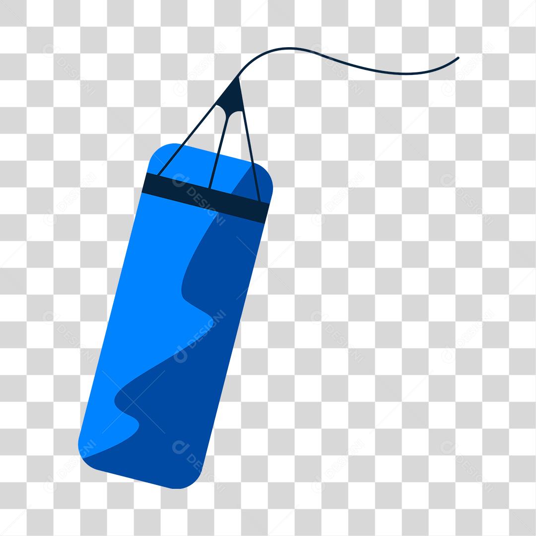 Desenho saco de pancada azul PNG Transparente