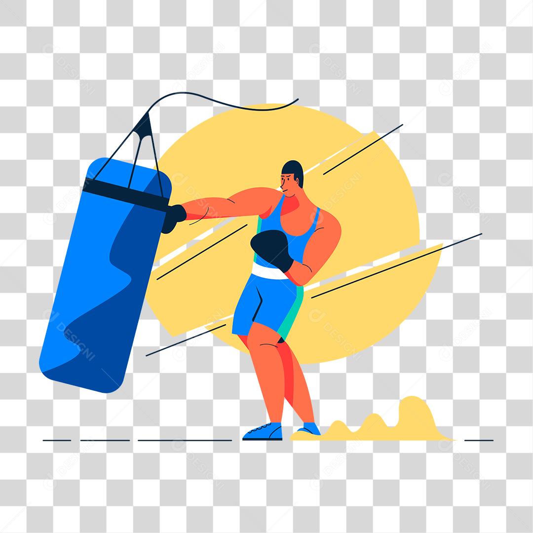 Desenho de pessoa praticando esporte PNG Transparente