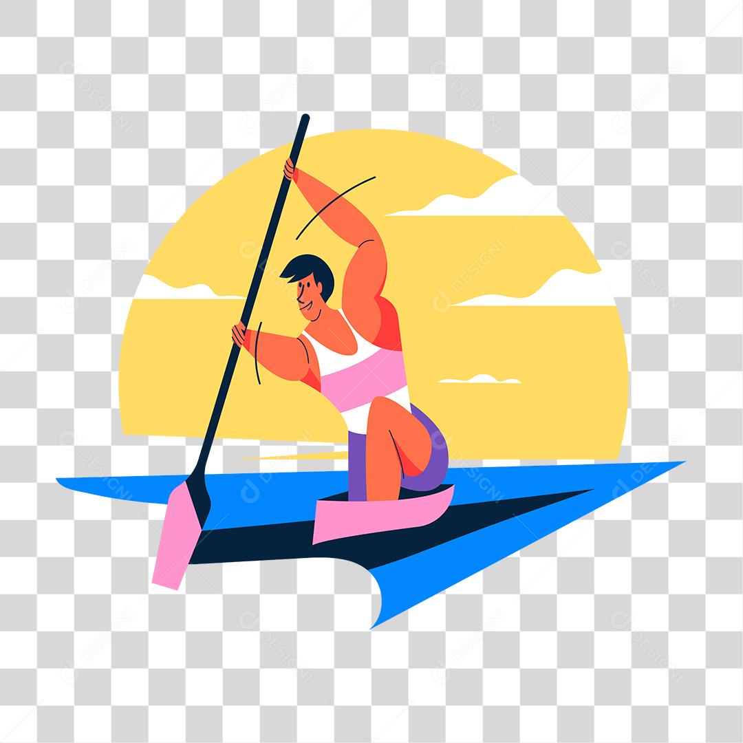 Desenho de pessoa praticando esporte PNG Transparente