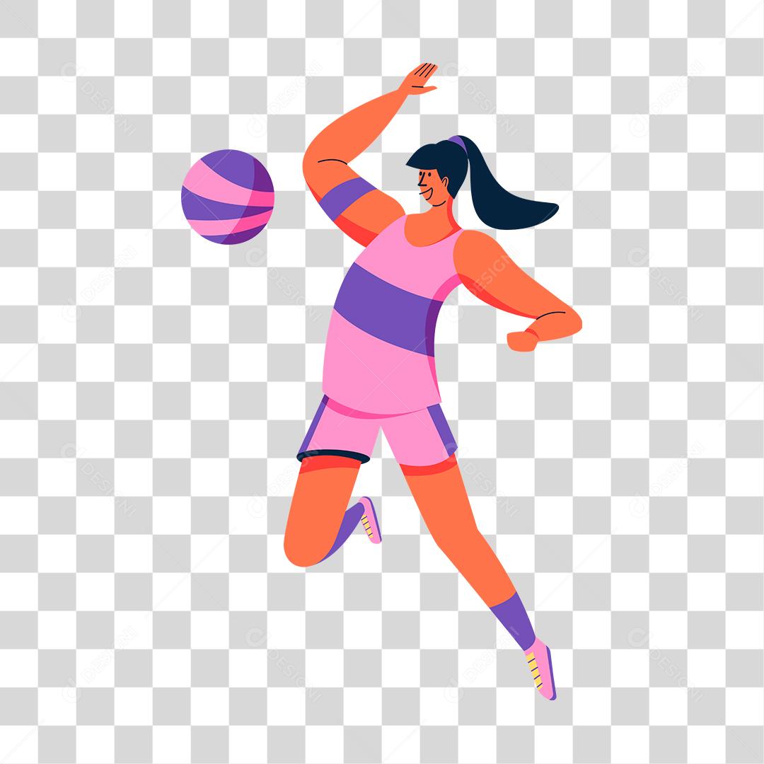 Desenho de pessoa praticando esporte PNG Transparente