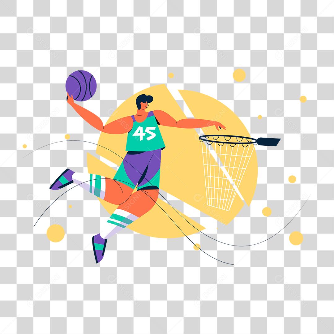 Desenho de pessoa praticando esporte PNG Transparente