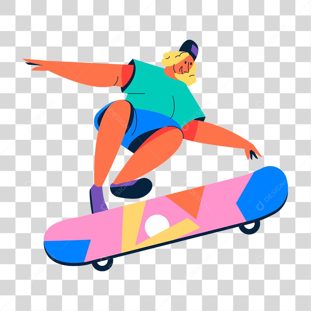 Desenho de pessoa praticando esporte PNG Transparente