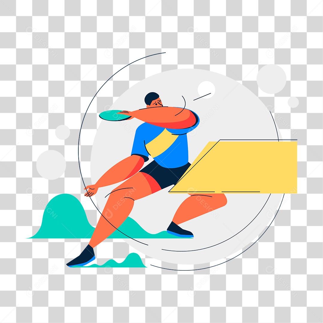 Desenho de homem praticando esportes jogos