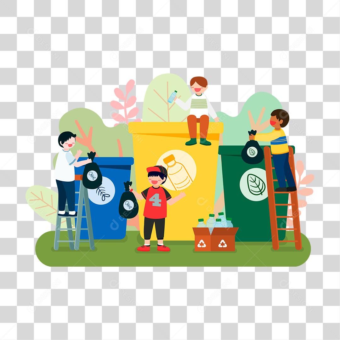 Desenho de pessoas trabalhando em grupos