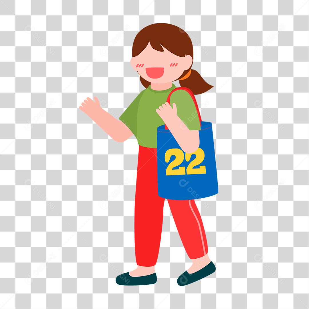 Desenho de Mulher feliz