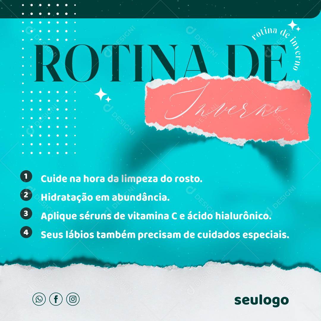 Rotina De Junho Cuide-se Bem Social Media PSD Editável