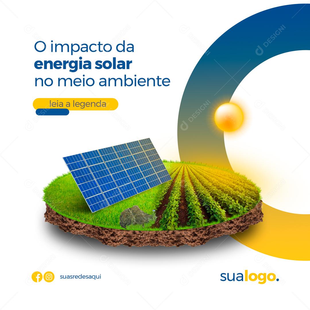 O Impacto De Energia Solar No Meio Ambiente Social Media PSD Editável